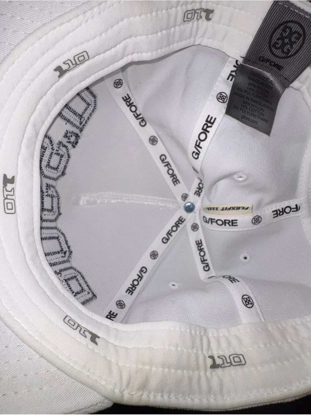 G/FORE “ROSS’D” White Snapback Golf Hat